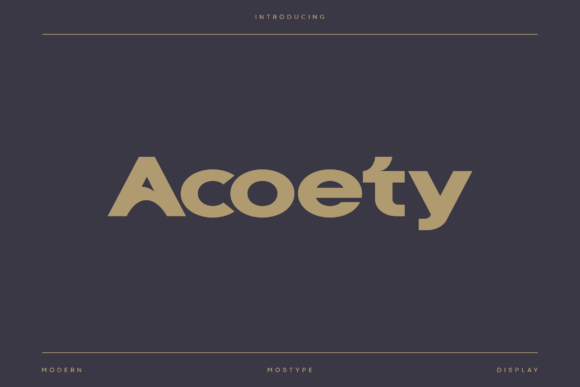Acoety: A Modern Sans Serif Font for Small Business Branding