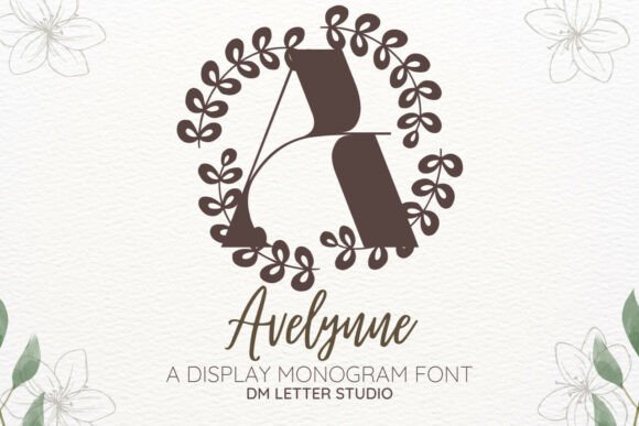 Avelynne Monogram: A Decorative Font That Makes Initials Instantly Memorable