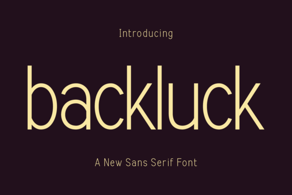 Backluck: A Clean, Confident Sans Serif for Small Business Branding
