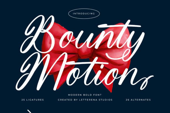Bounty Motion: A Luxury Script Font That Elevates Real Branding