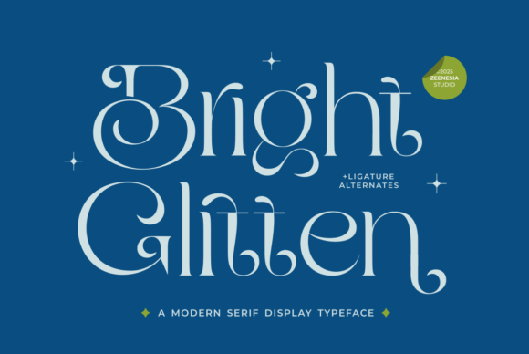 Bright Glitten: A Modern Serif Display Typeface for Thoughtful Branding