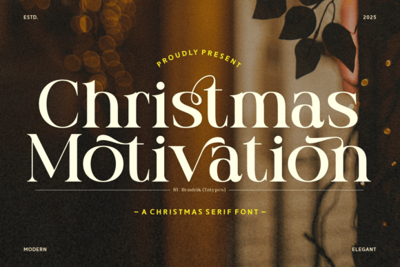 Christmas Motivation Serif Font for Handmade Holiday Designs
