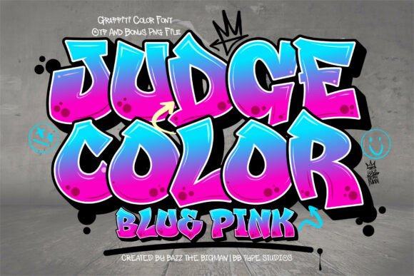Judge Color Blue Pink: A Bold Display Font for Scroll-Stopping Campaigns