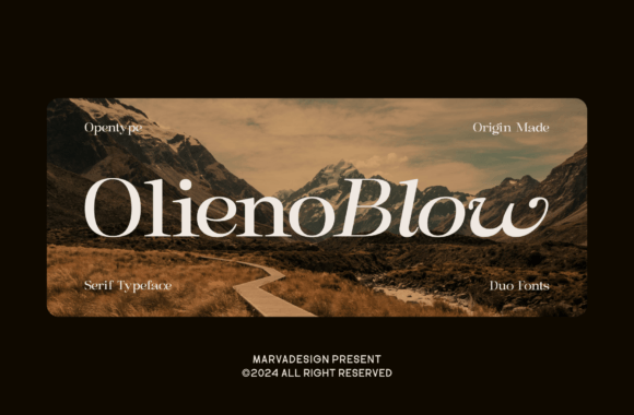 Olieno Blow: A Distinctive Serif Font for Digital Branding