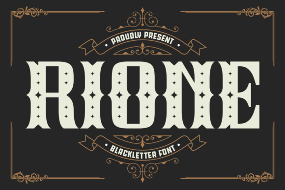 Rione: A Clean Blackletter Font for Handmade Makers